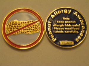 peanut allergy awareness coin
