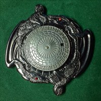 Dragon Spinner Geocoin - black nickel/silver 2T