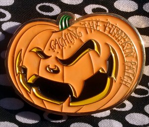 Caching the Pumpkin Patch geocoin front view