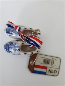 Dutch Delftware wooden shoes