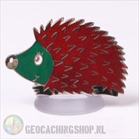 Hedgehog Geocoin Northpole Santa Edition front