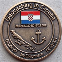 Croatia Caching Geocoin front