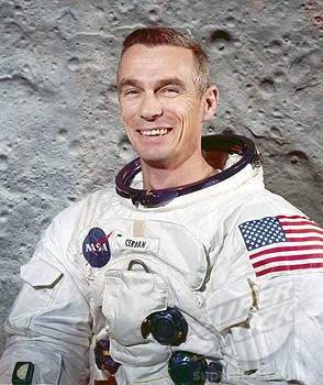 Eugene Cernan , the last man on the Moon (so far )