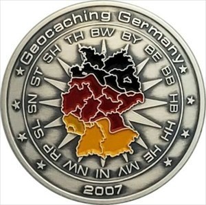 Germany 2007 Series 1 Geocoin antik silber front