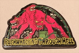 Bushwhacking Through Hell Geocoin front