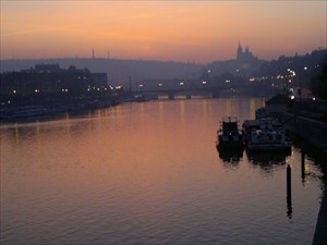 Prague at sunset