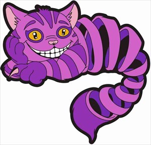 Cheshire Cat Purple Mirror