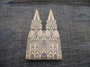 Cologne Cathedral Geocoin antik gold