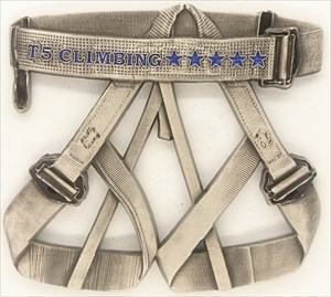 T5 Harness Climbing Geocoin - Antique Silver