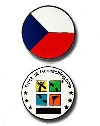 Czech Republic Flag Micro Geocoin