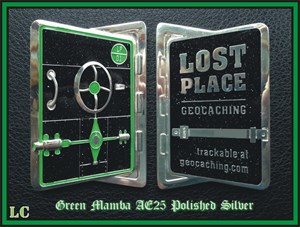 Lost Places Geocoin (20) Green Mamba - AE25