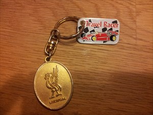 Noah&#39;s racer with a liverpool keyring attached.