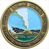 Wyoming Geocoin front