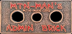 mtn-man Admin Brick Geocoin front