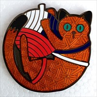 CacheCat II Geocoin - Carefree Cat front