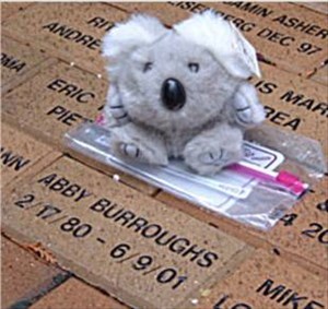 Little Furry Guy on Memorial Brick
