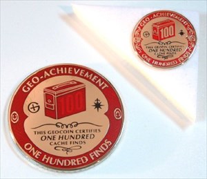 Yanagis 100 Finds Geo-Achievement Coin 