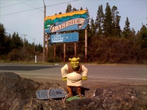 Shrek at his first location!
