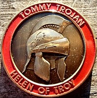 Tommy Trojan Geocoin front