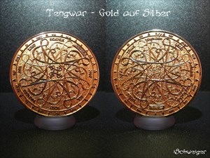 Tengwar NAWWAL Geocoin - Gold auf Silber