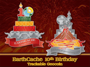 EarthCache 10th Birthday Geocoin