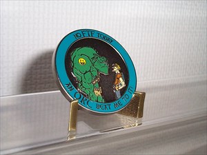 The ORC Geocoin (front)