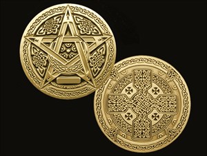 Celtic Geocoin antik gold 1v30