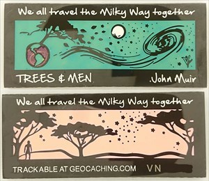 Trees &amp; Men Geocoin - Black Nickel LE 50