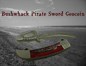 Bushwhack Pirate Sword Geocoin