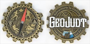 GeoJudt Adventure Compass Geocoin - Bronze LE 40