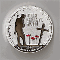 The Great War Geocoin silber front