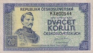 20 korun ceskoslovenských
