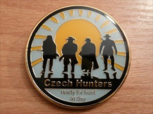 Czech Hunters Geocoin (Shiny Gold)