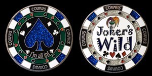 Joker&#39;s Wild Poker Chip - Blue