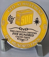 Bobby Cyclette 500 finds Geocoin
