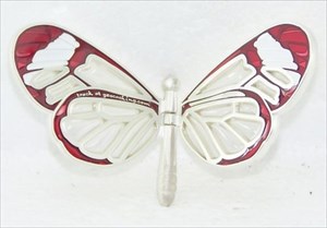 Glasswing Butterfly 2011 Geocoin red front