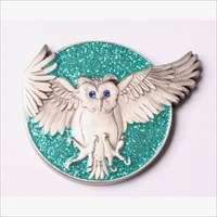 Olanda the Owl Geocoin Frosty Moon Edition.a