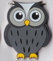 Riddle Owl Geocoin Front