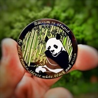Giant Panda Geocoin - Black Nickel (RE 110)