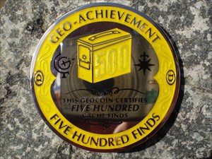 Geo-Achievement Finds 500 Geocoin 001