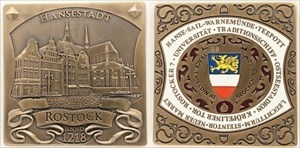Rostock Geocoin - Antique Gold LE 100