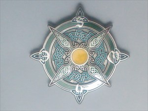Celtic Compass - Antique Silver