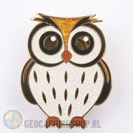 Owl Geocoin - Polly Edition front