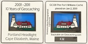 Maine 10th Anniversary Geocoin - Black Nickel 250