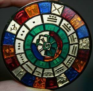 The Mayan Calendar Geocoin front