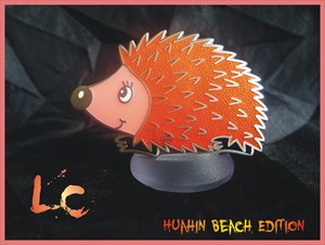 Hedgehog Geocoin - Huahin Beach Edition