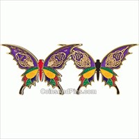 Fantasy Butterfly Royal 2009 Geocoin - polished go