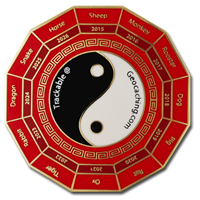Chinese New Year Geocoin gold front