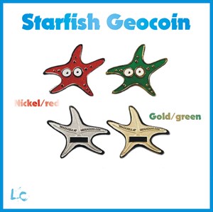 Starfish Geocoin *gold/green*