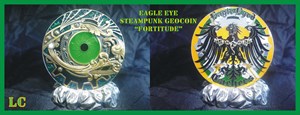 Eagle Eye Steampunk Geocoin *FORTITUDE*